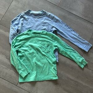 2 Vineyard Vines Long Sleeve tees (youth small and medium)